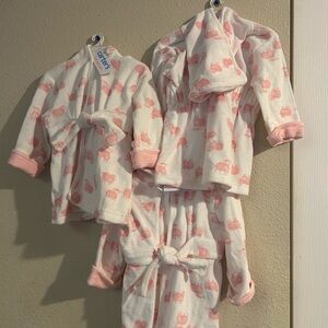 Carter's Pink and White set of 3  robes